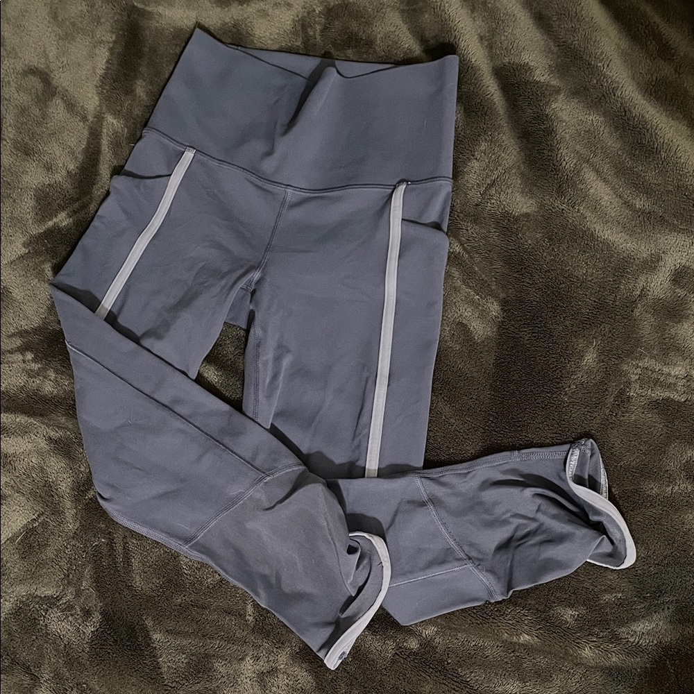 Athleta Charcoal High-Rise Leggings